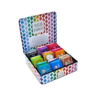 Tea Tonic Gourmet Tin Tea Chest High Tea x 63 Tea Bags + Mini Gold Sugar